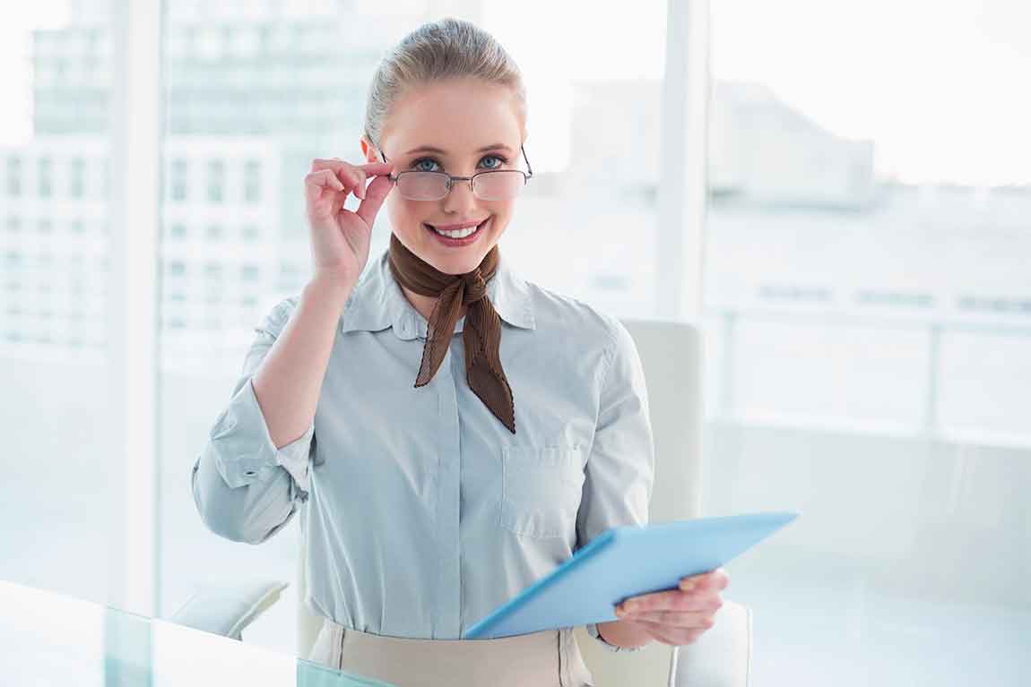 bigstock-Blonde-laughing-businesswoman-51788770