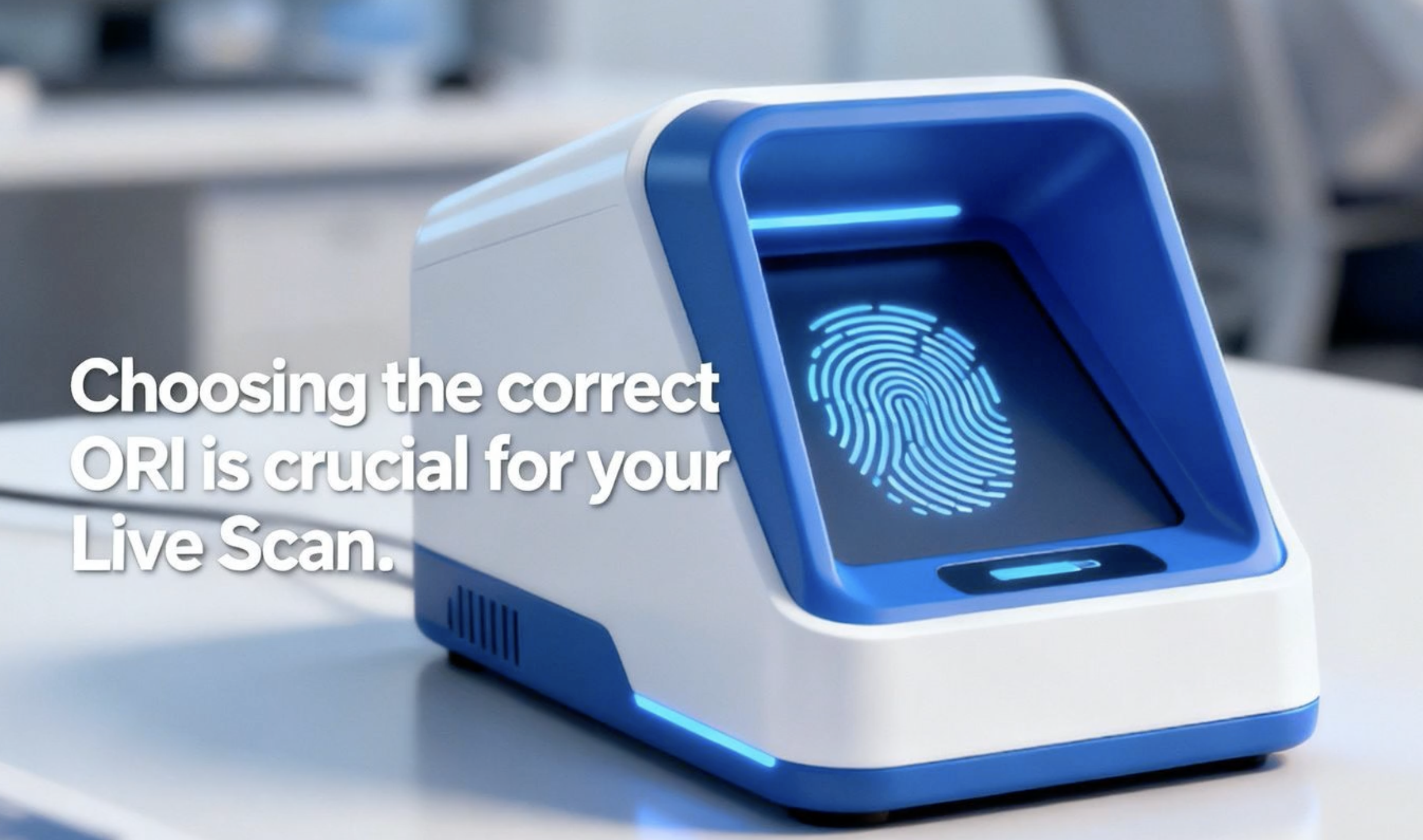 Live Scan fingerprint scanner in Los Angeles used to submit results with the correct ORI code