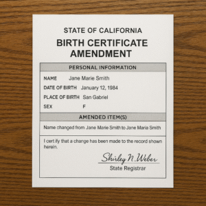 Tips for Obtaining and Apostille from the California Secretary of State of you Amended Birth Certificate