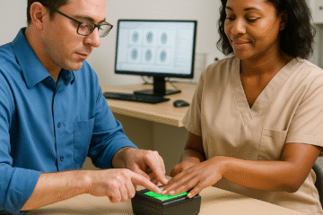 Live Scan fingerprinting for assisted living employees in Los Angeles office