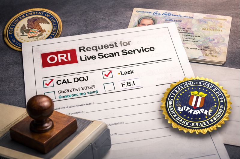 CA State Bar live scan fingerprint capture on a Live Scan machine in Los Angeles, California