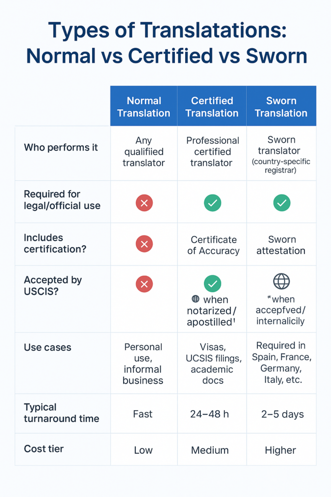 Translation Types Normal Certified Sworn Chart 683x1024