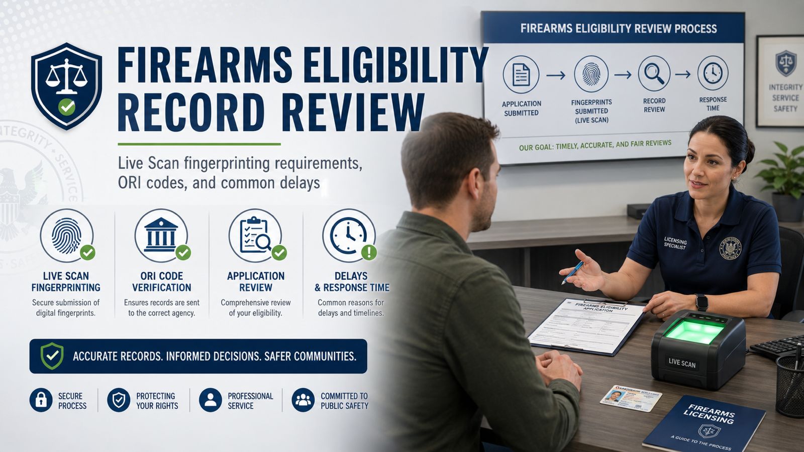 firearms-eligibility-record-review-live-scan-request-form-and-fingerprint-receipt-on-a-desk